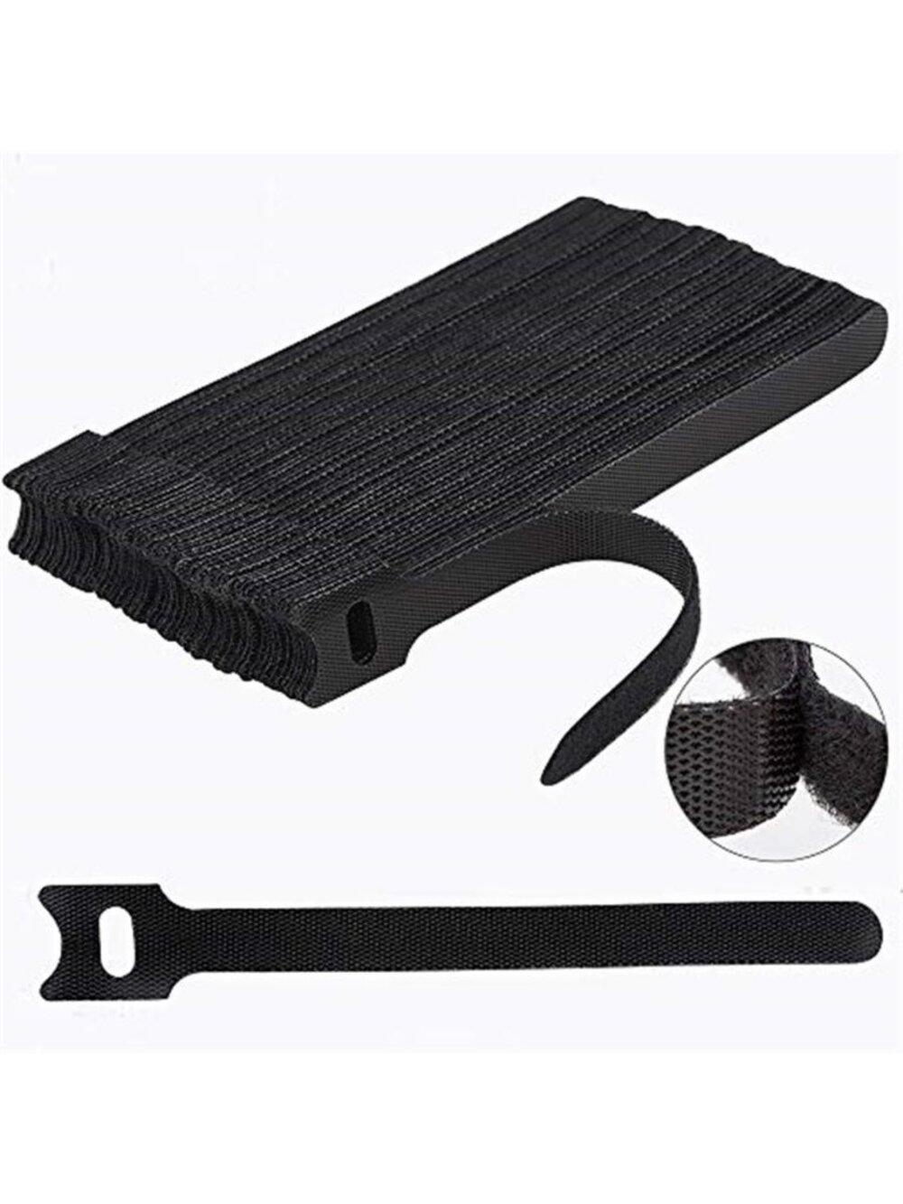 60 Pack 6 Inch Reusable Cable Ties Cord Organizer Nylon Hook Loop Wire Straps